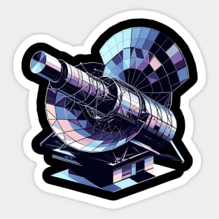 Cosmic Viewfinder | Geometric Observatory Telescope Tee Sticker